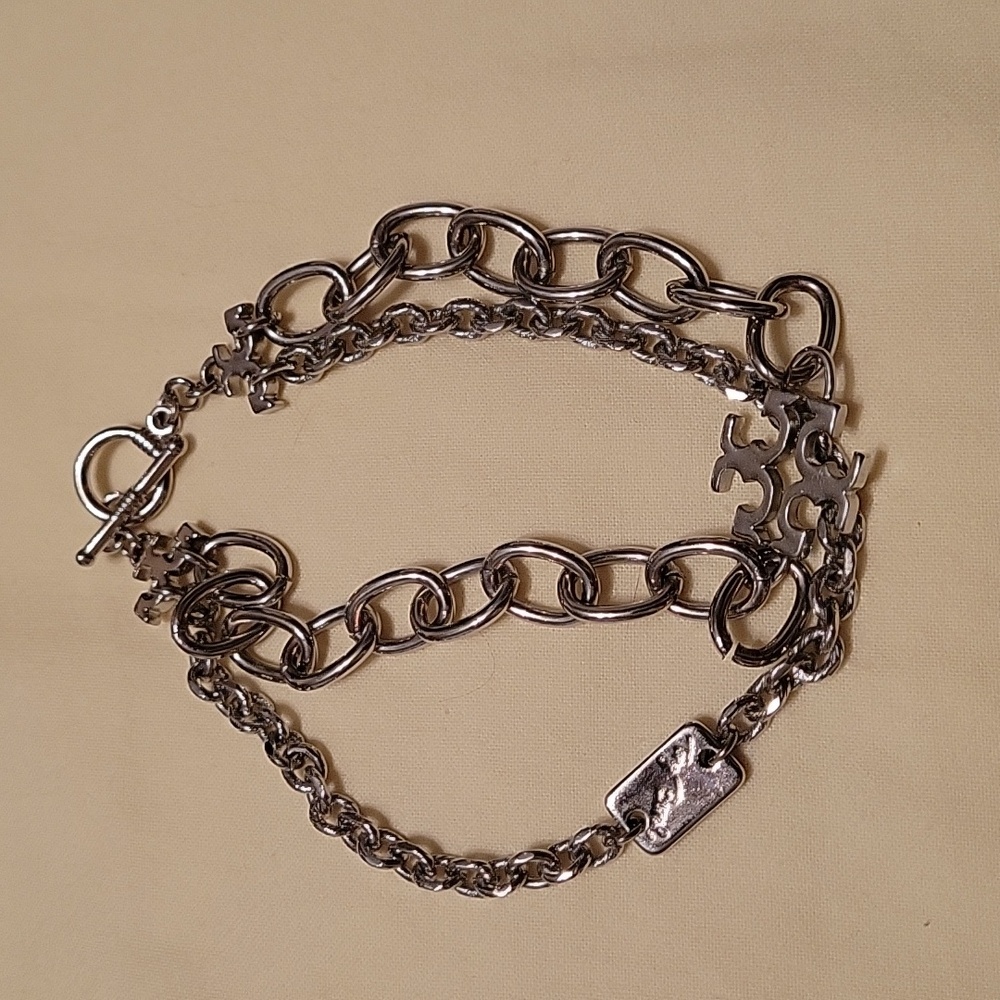 Tory Burch Silver Chain-Link Bracelet
